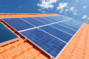 A set of solar panels on a WA roof