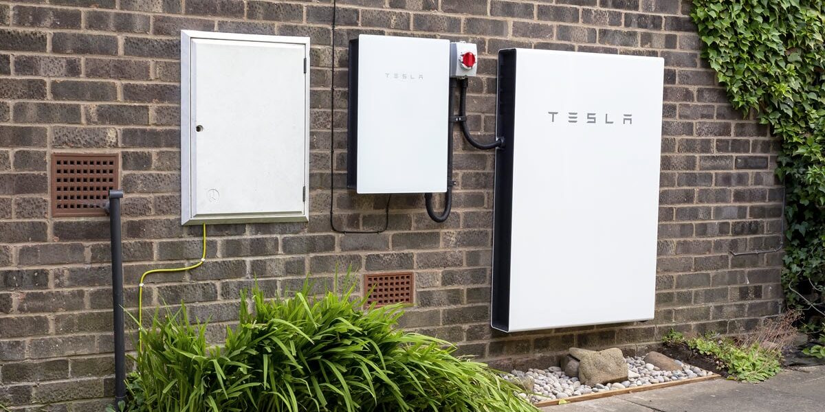 Tesla Powerwall 2 solar battery system in home.